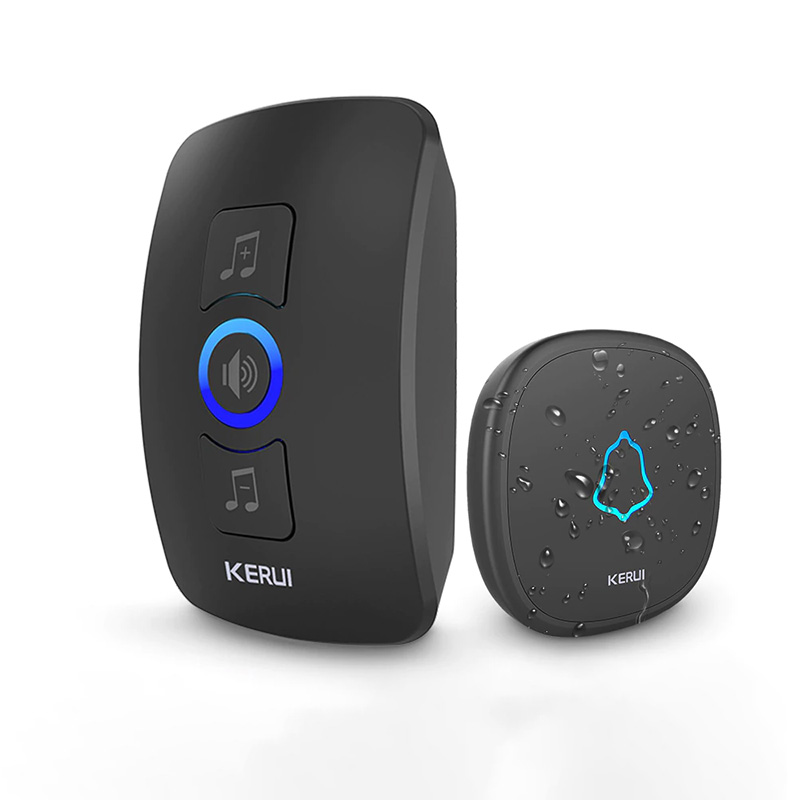 KERUI M525 홈 보안 환영 무선 초인종 스마트 차임 도어 벨 알람 LED 라이트 32 노래 방수 터치 버튼