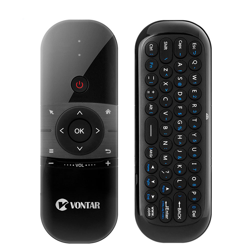 VONTAR Air Mouse Windows 용 충전식 영어 2.4GHZ 무선 키보드 원격 제어 Android TV Box PC 게이머