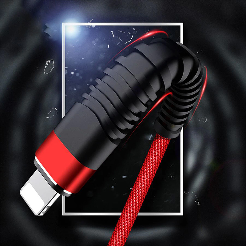 FLOVEME iPhone,5V/2A 충전 데이터 동기화 용 Hi-Tensile USB 케이블 Apple iPhone 7X6 8 Plus 10 Cabo 용 1m 2m 꼰 전화 케이블