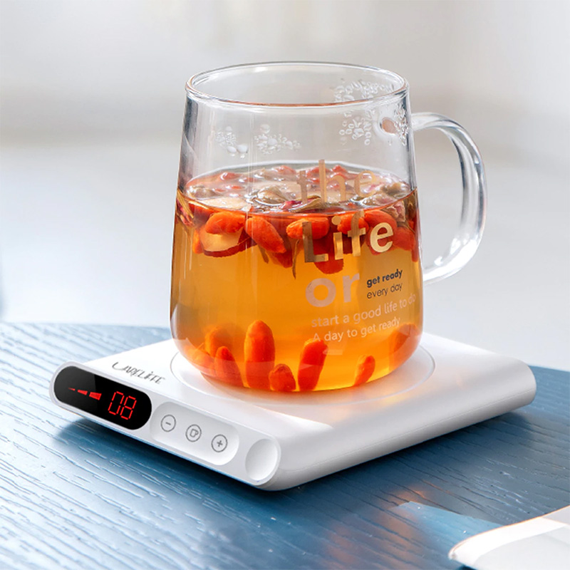 UARELIFFE 미니 난방 컵 받침 USB 충전 온열 장치 열베이스 3 단계 조정 스마트 가정용 일정 온도