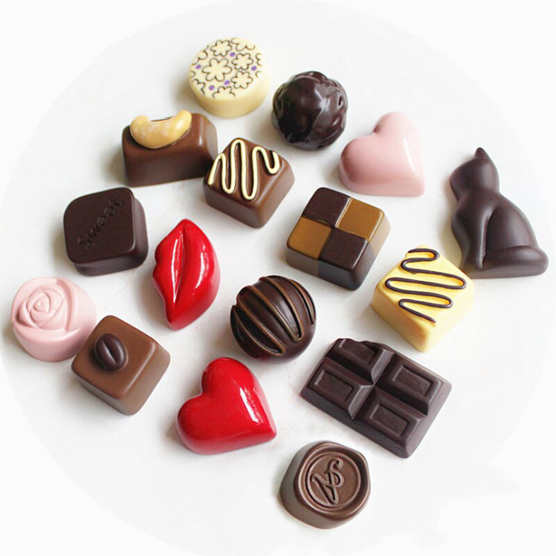 시뮬레이션 음식 초콜릿 마그네틱 냉장고 스티커 홈 인테리어 액세서리 DIY 케이크 메시지 정보 냉장고 자석