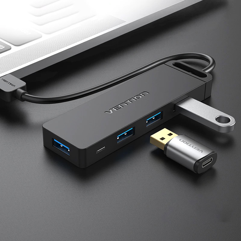 Vention USB 허브 3.0 멀티 USB 분배기 4 USB 포트 3.0 2.0 마이크로 충전 전원 레노버 Xiaomi 맥북 프로 PC 허브 USB 3 0