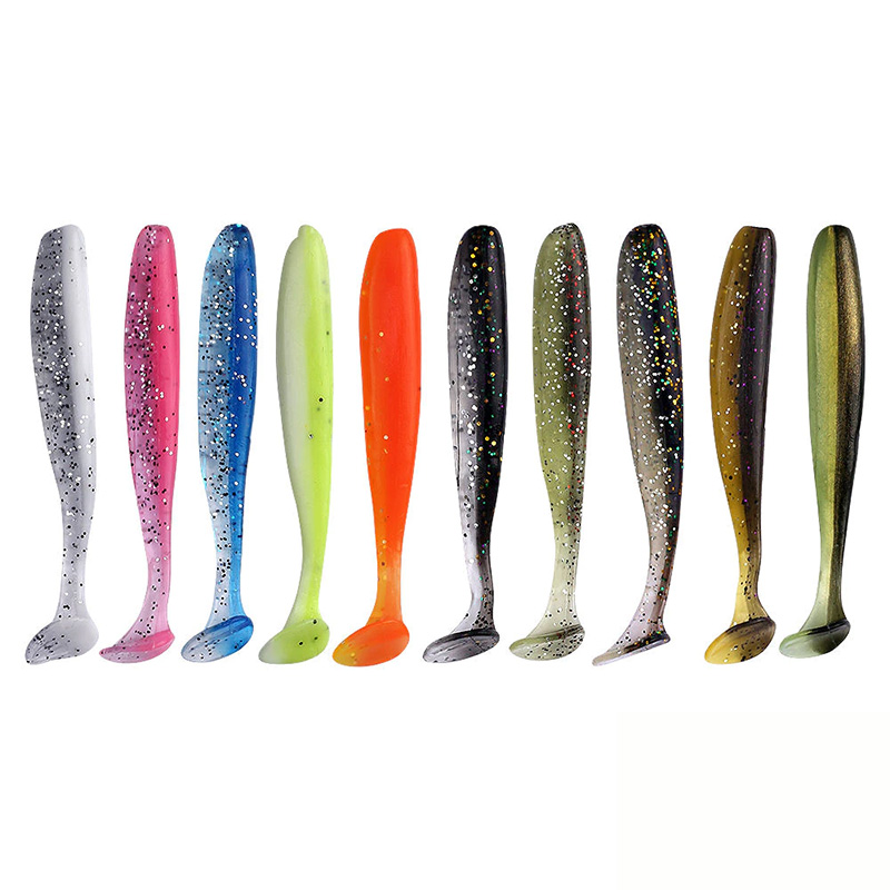 QXO 10pcs/Lot Soft Lures Silicone Bait 7cm 2g Goods For Fishing Sea Fishing Pva Swimbait Wobblers Artificial Tackle