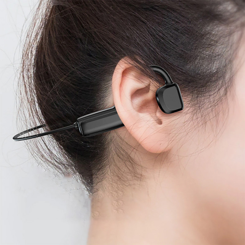 5.0 블루투스 이어폰 G1 스포츠 무선 헤드셋 이어 후크 에어 뼈 전도 원리 스테레오 하이파이 헤드폰 (마이크 포함)