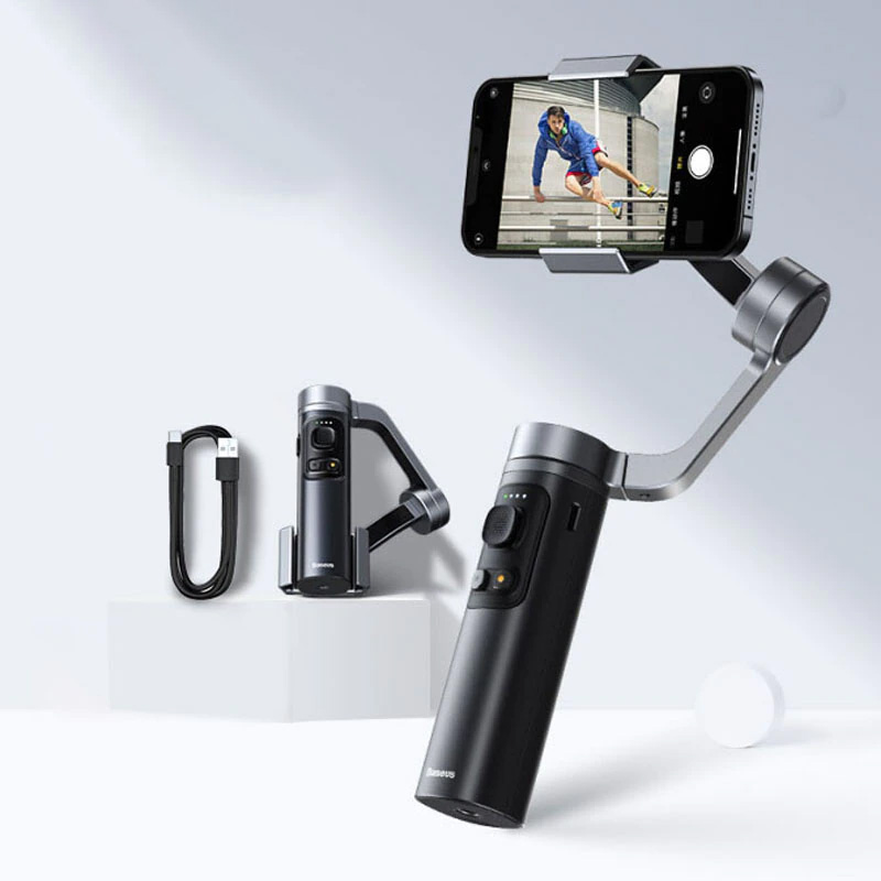 Baseus Bluetooth Selfie Stick 3-Axis Handheld Gimbal Camera stabilizer foldbale Phone Holder for iPhone 12 Pro Xiaomi Huawei P30