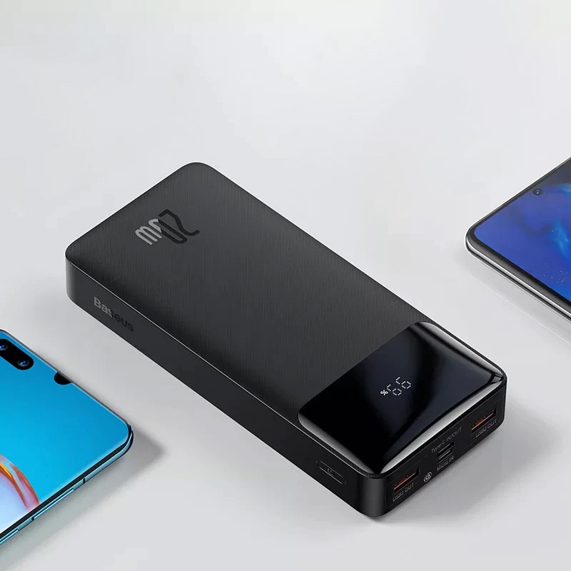 Baseus Power Bank 30000mAh Portable Charging Poverbank Mobile Phone External Battery Quick Charger Powerbank 20000mAh for XiaoMI