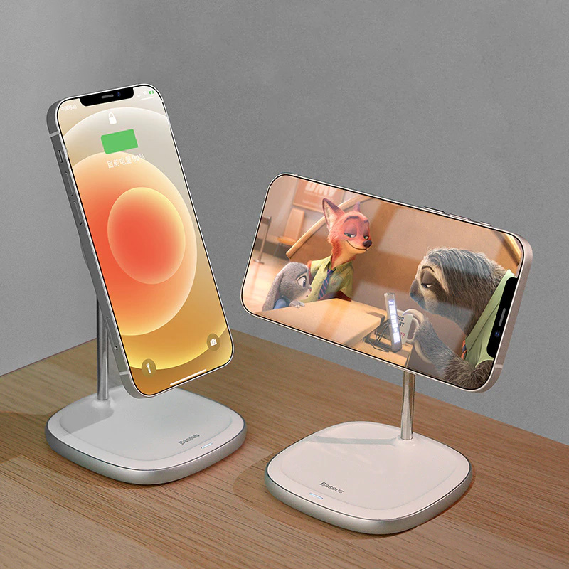 Baseus-20W 마그네틱 무선 충전기, 아이폰 12 시리즈 Qi 무선 충전 패드 애플 포드 삼성 고속 무선 충전기