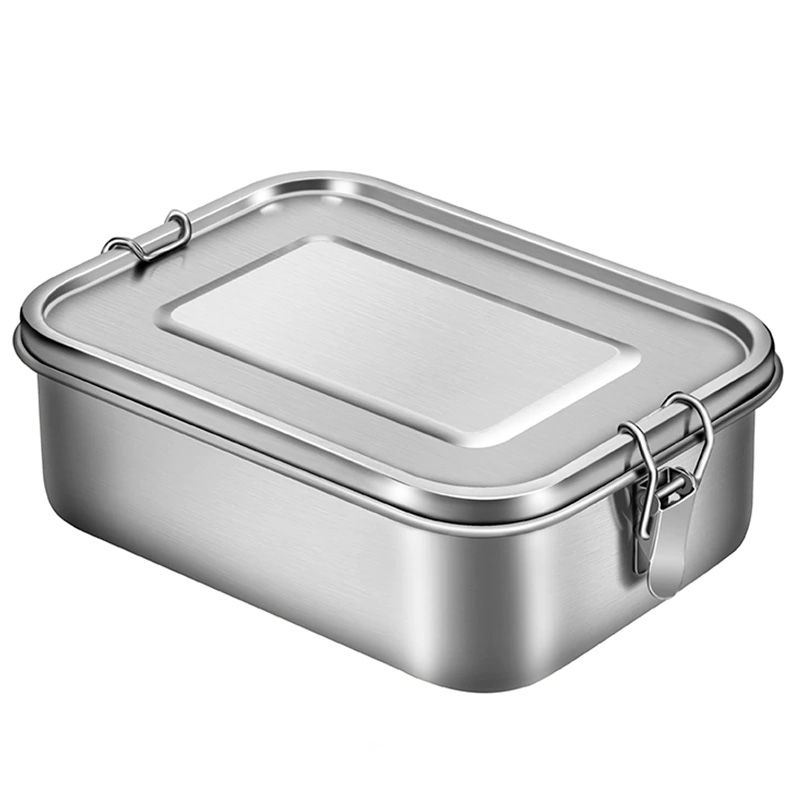 도시락 도시락 금속 정리함 최고급 304 스테인레스 스틸 스낵 식품 용기 보관 과일 상자 어린이 남성 여성용