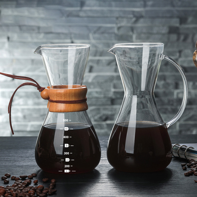 600ml/800ml 내열 유리 커피 포트 커피 브루어 컵 커피 메이커, 바리스타 여과기