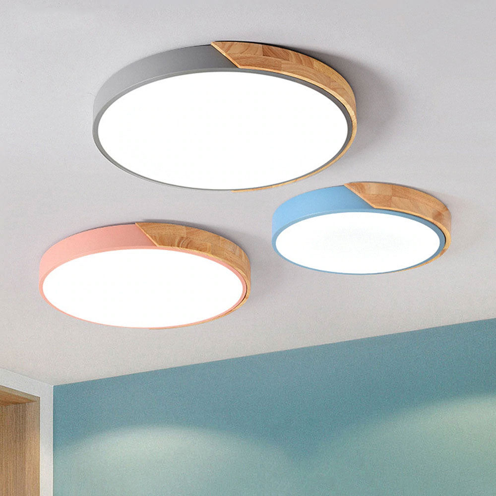 Nordic wooden ceiling lamp