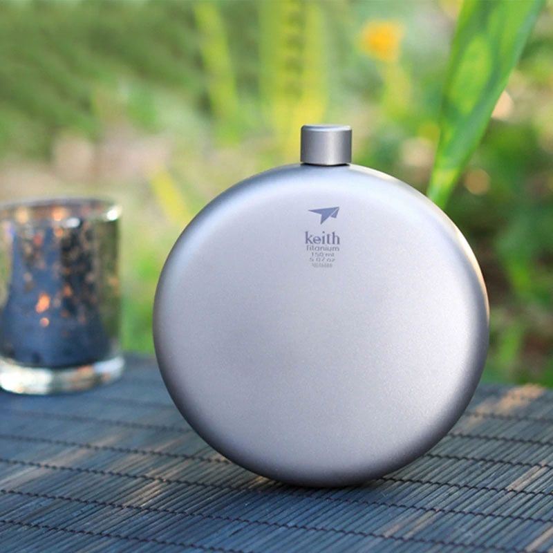 Keith Titanium Hip Flask Flagon Portable Wine Whisky Pot