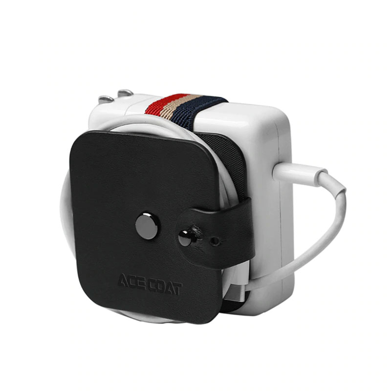 ACECOAT Microfiber PU leather wire winder adapter for Macbook Air / macbook pro 13 charger winder for  Xiaomi  laptop charger
