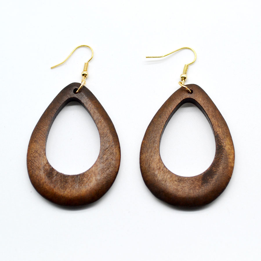 handmade wood earring