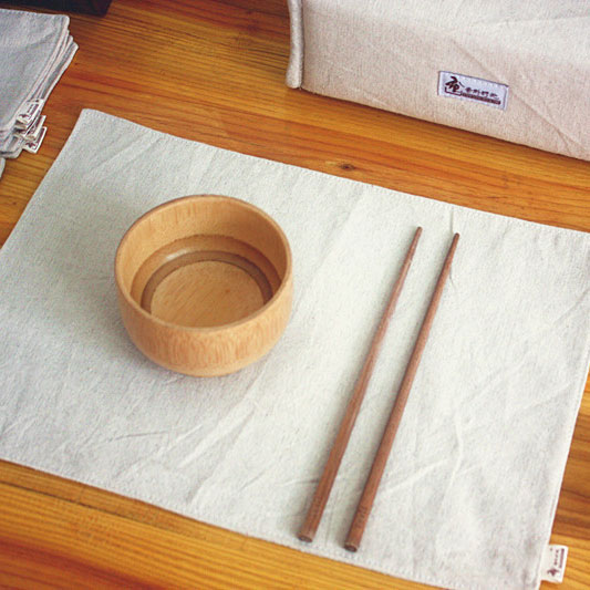 Customized Heat Insulated 100% Natural Cotton Fiber Table Dishware Place Mat, Jute Cloth Pure White Dinner Service Place Mat&pad