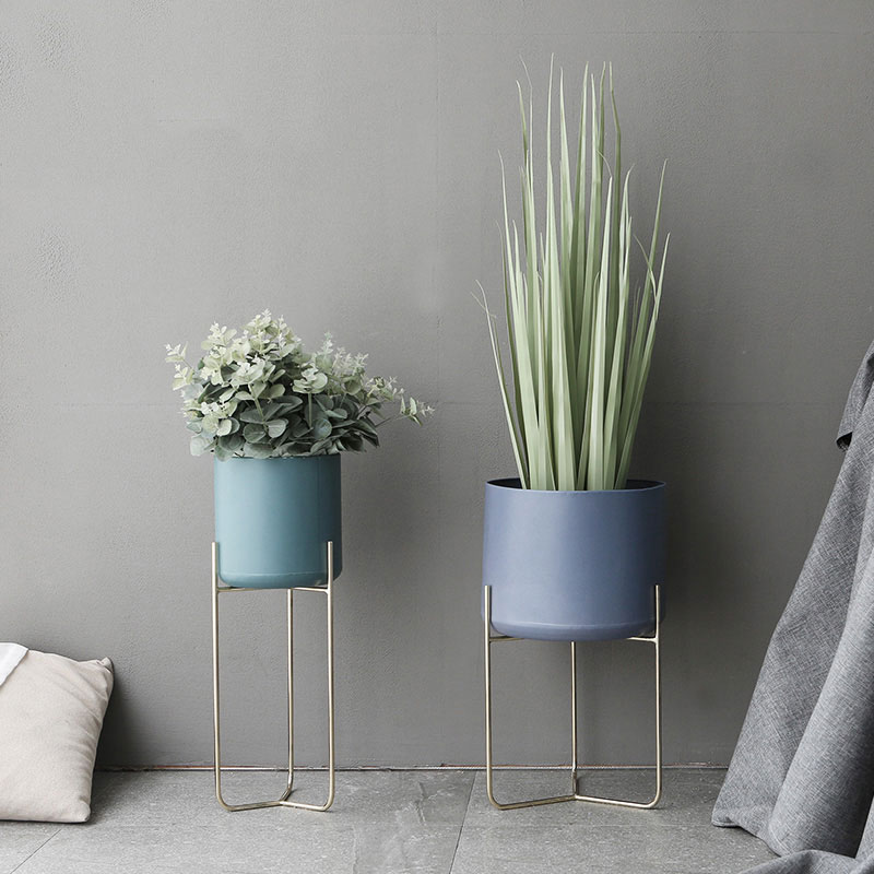 Metal shelf flower pots planters high end luxury home decor flower vases modern fashion design