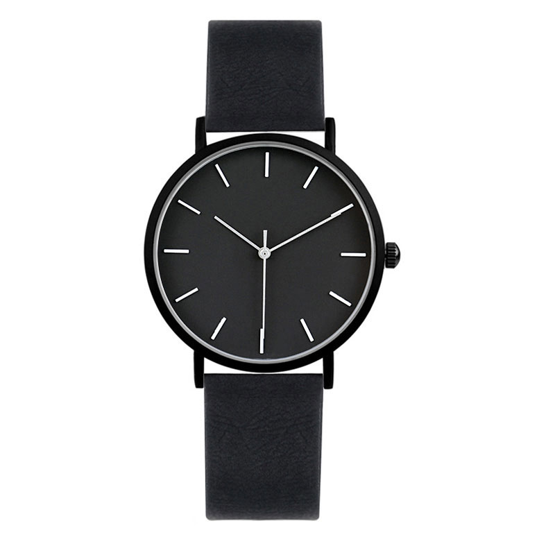 Enmex cool style lady wristwatch Brief vogue simple stylish Black and white face Matte texture quartz clock fashion watch