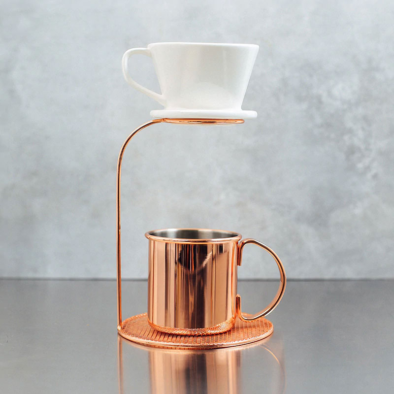 Rose Gold Pour-over Coffee Filter Rack Tea Leaves Filter Holder 2 Sizes Stand Racks Dripper Coffee Filter Cup Stander