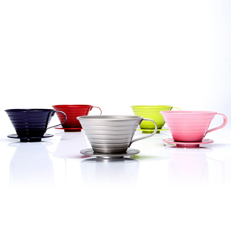 Stainless Steel Dripper Cup Coffee Maker V60 Coffee Drip Coffee Brewer 4 Colors Espresso Filters Coffee Accessories