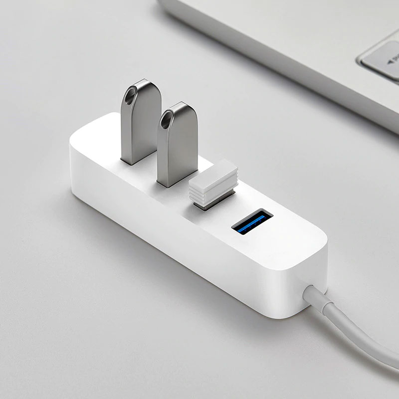 Xiaomi 4 포트 usb3.0 허브 (stand-by 전원 공급 장치 인터페이스 포함) usb hub extender 확장 커넥터 어댑터 (pc 노트북 용)