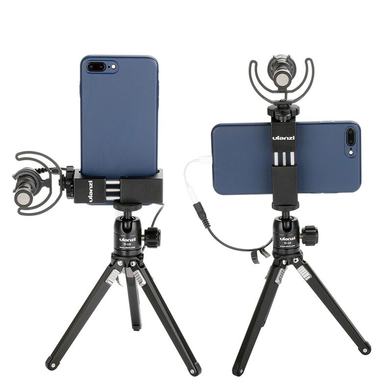 Ulanzi ST-2S Cold Shoe Phone Vlog Tripod Mount Adapter for iPhone 11 Pro Max X Xs Samsung Huawei Samrtphone Vlog Mount Kit Rig