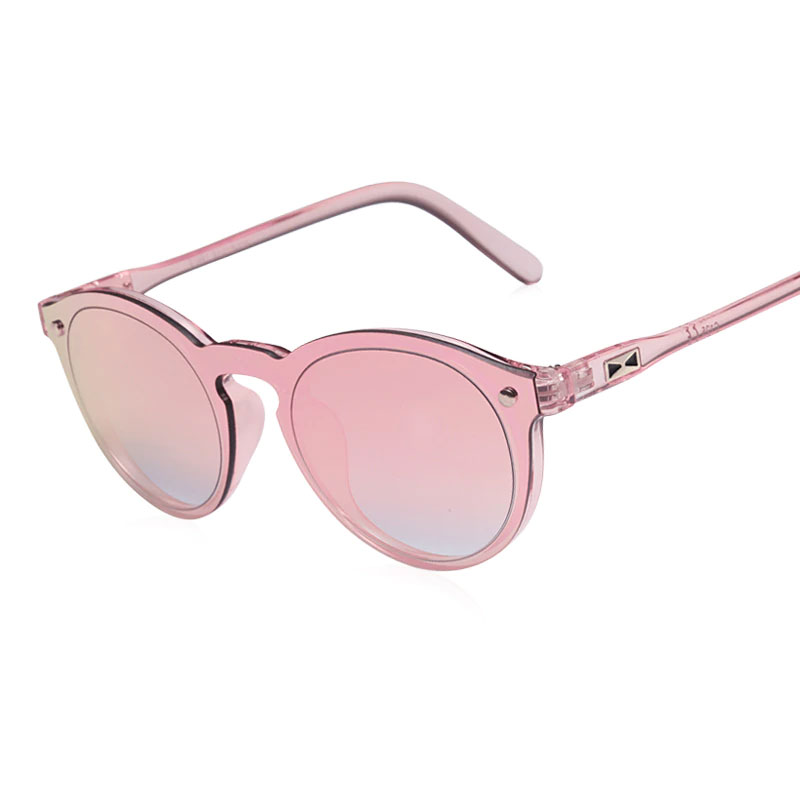 AOFLY Women Sunglasses Oval Fashion Female Men Retro Reflective Mirror Sunglasses Clear Candy Color Famous Brand Designer Oculos