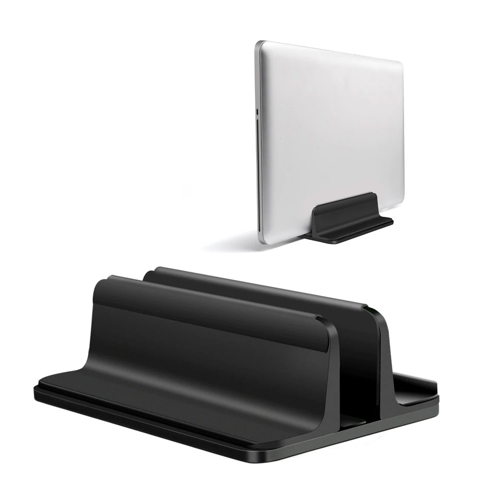 Vertical Laptop Stand for Macbook Air Pro 13 15 Desktop Aluminum Stand with Adjustable Dock Size for Surface Chromebook