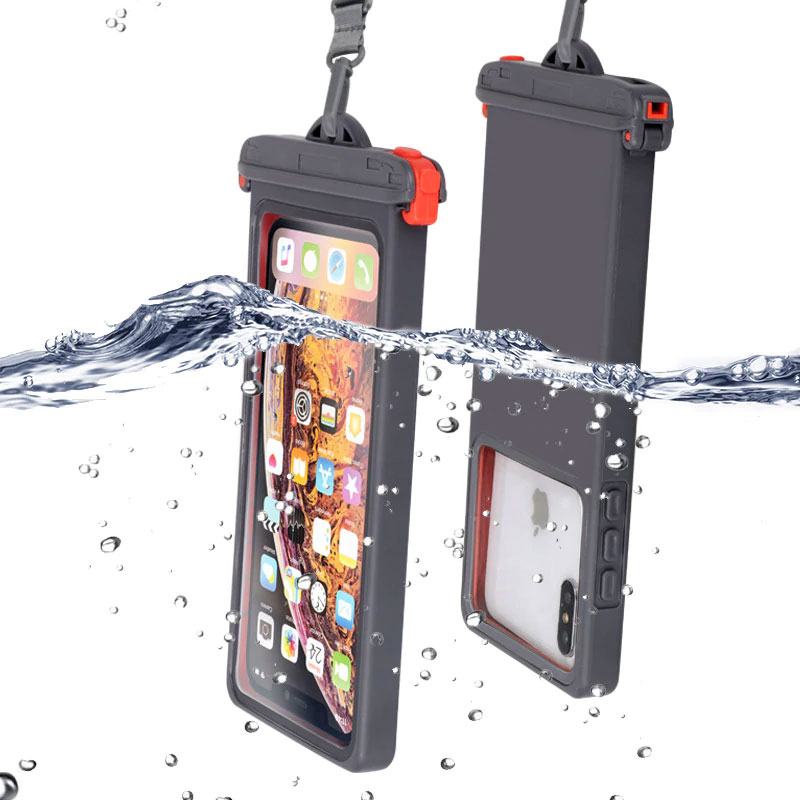 Queshark Anti-falling Waterproof Mobile phone bag Swimming Phone Case Holder Underwater Seal Snowproof Touch Bag Below 6.9inch