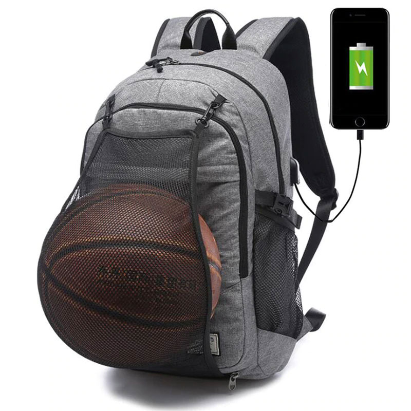Outdoor Men's Sports Gym Bags Basketball Backpack School Bags For Teenager Boys Soccer Ball Pack Laptop Bag Football Net Gym Bag