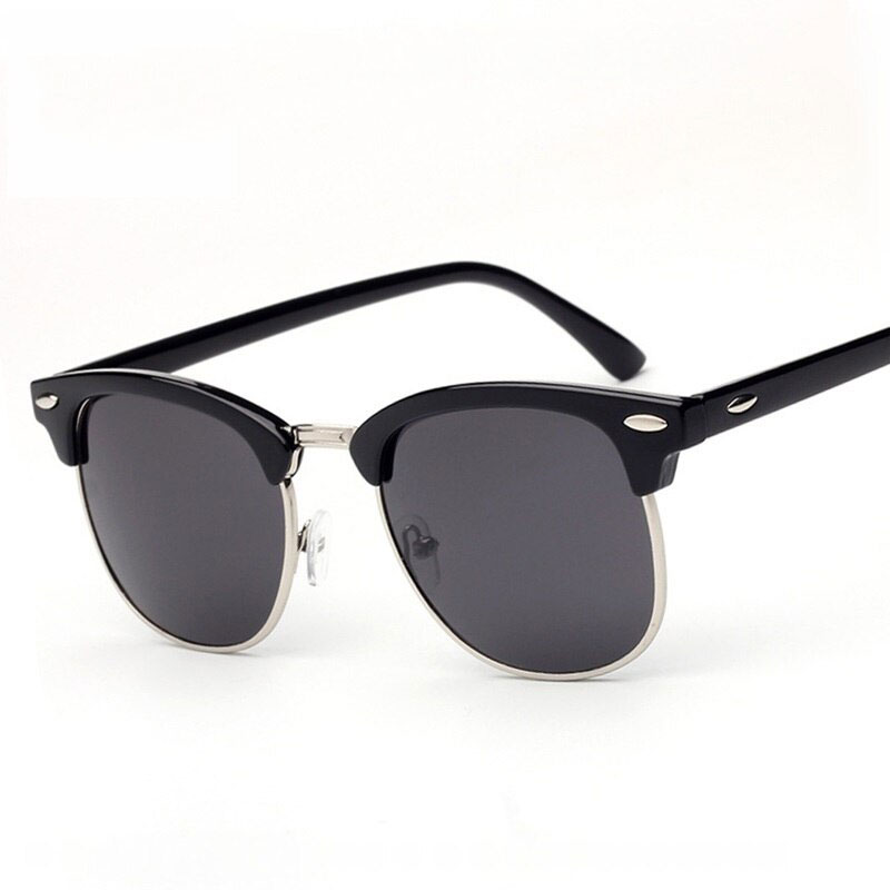 SWOKENCE Classic Retro Designer Reflective Mirror Sunglasses Men Women Brand Vintage Rivet Frame Colorful Coating Shades SA65