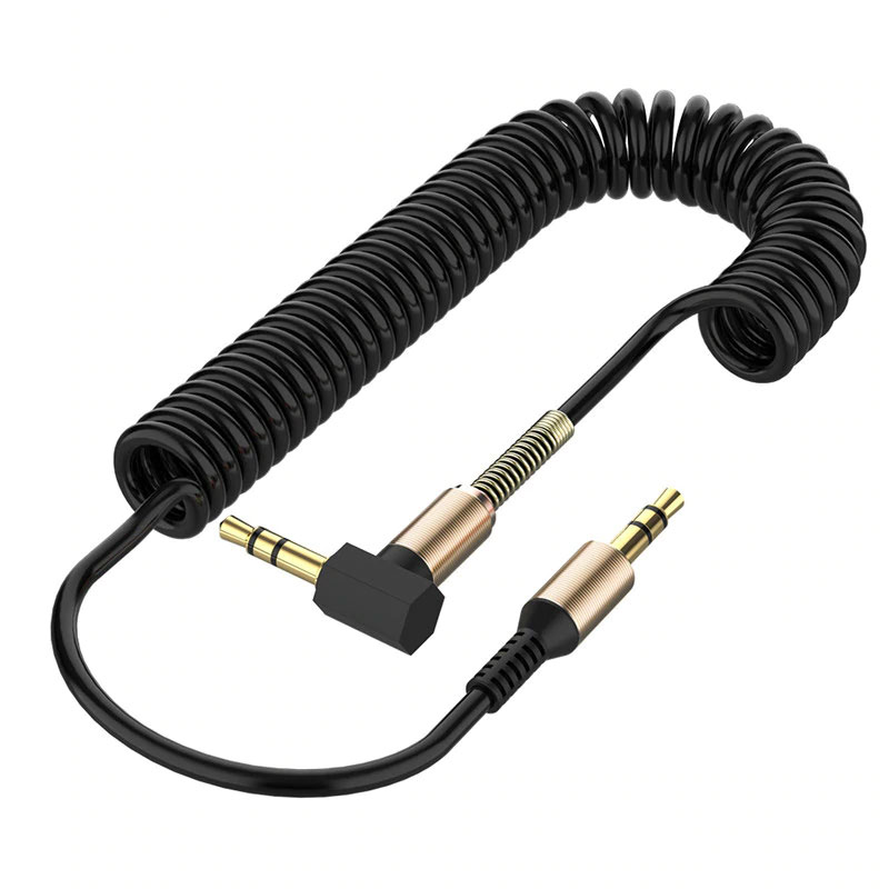 3.5mm Audio Cable 3.5 Jack Male to Male Aux Cable Spring Headphone Code for Car Xiaomi redmi 5 plus Oneplus LG Samsung Galaxy