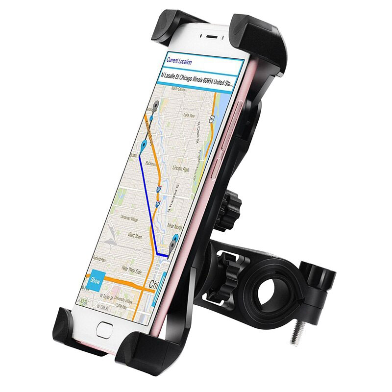 Anti-Slip Universal 360 Rotating Bicycle Bike Phone Holder Handlebar Clip Stand Mount Bracket For Smart Mobile Cellphone