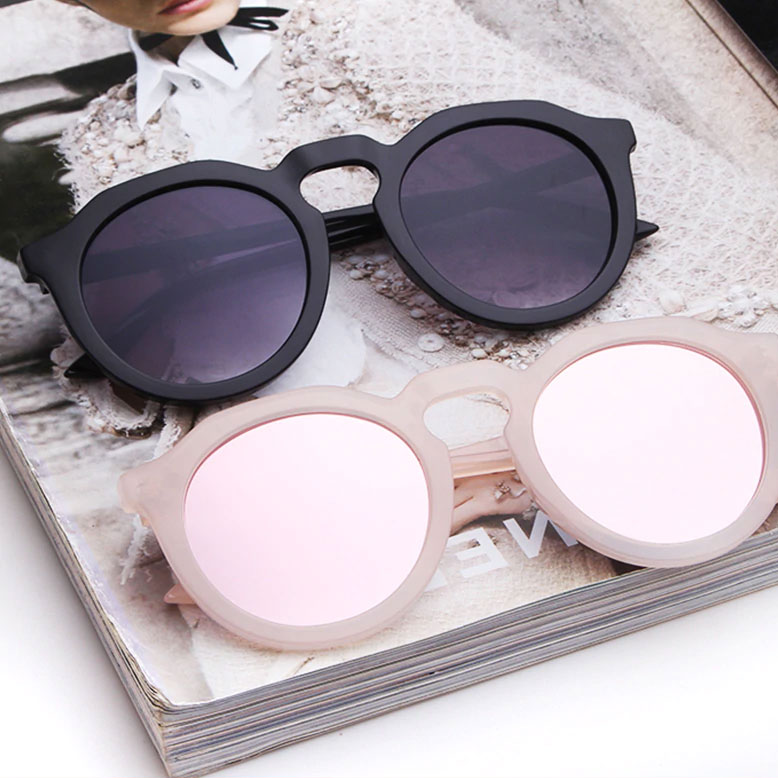SORVINO Retro Round Cat Eye Sunglasses Women Luxury Brand 90s Designer Orange Pink Mirror Circle Cateye Sun Glasses Shades SP326