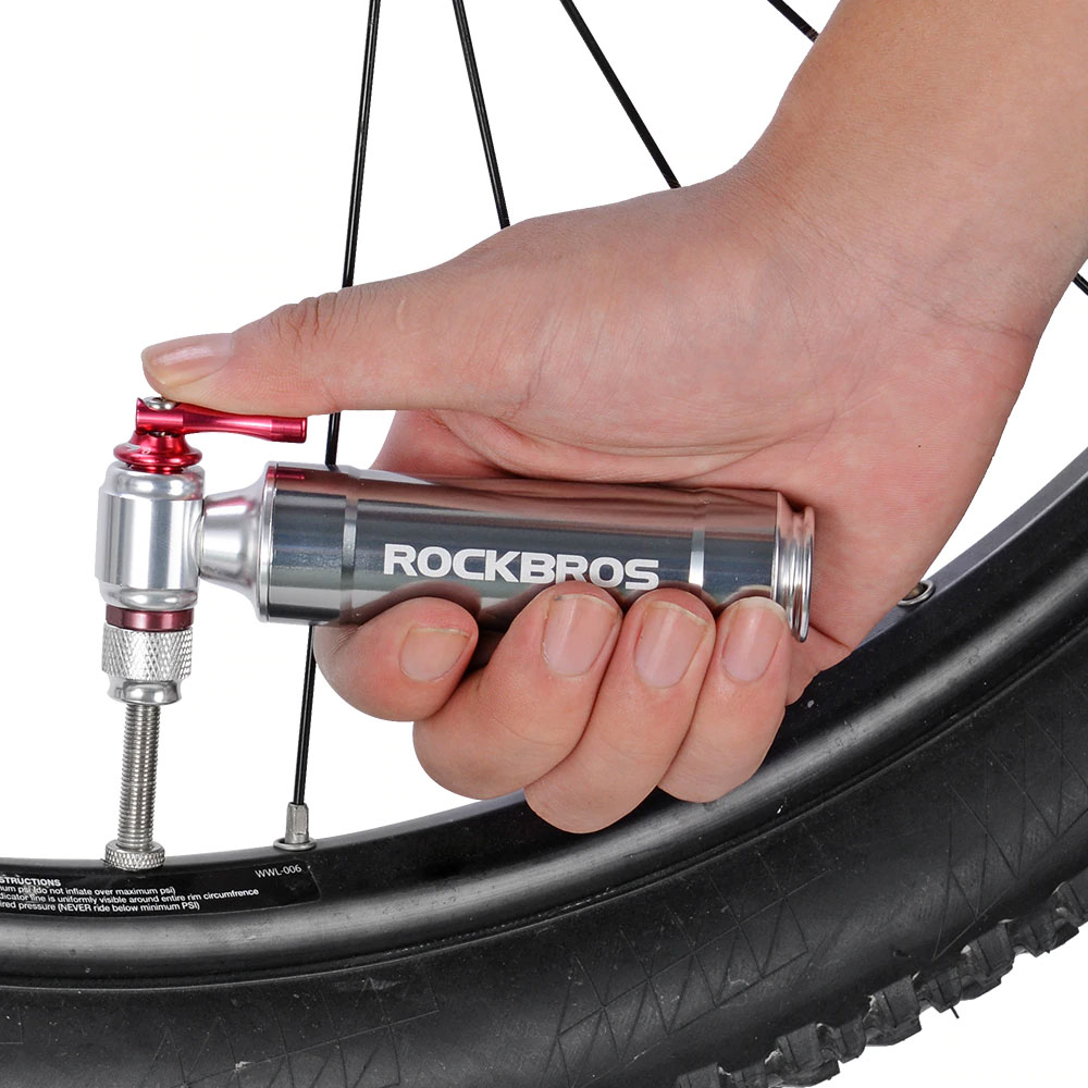 ROCKBROS Bicycle Mini Pump CO2 Inflator Insulated Sleeve Air Cycling Bike Bicycle Pump Bike Ball Pump Bike Bicycle Accessories