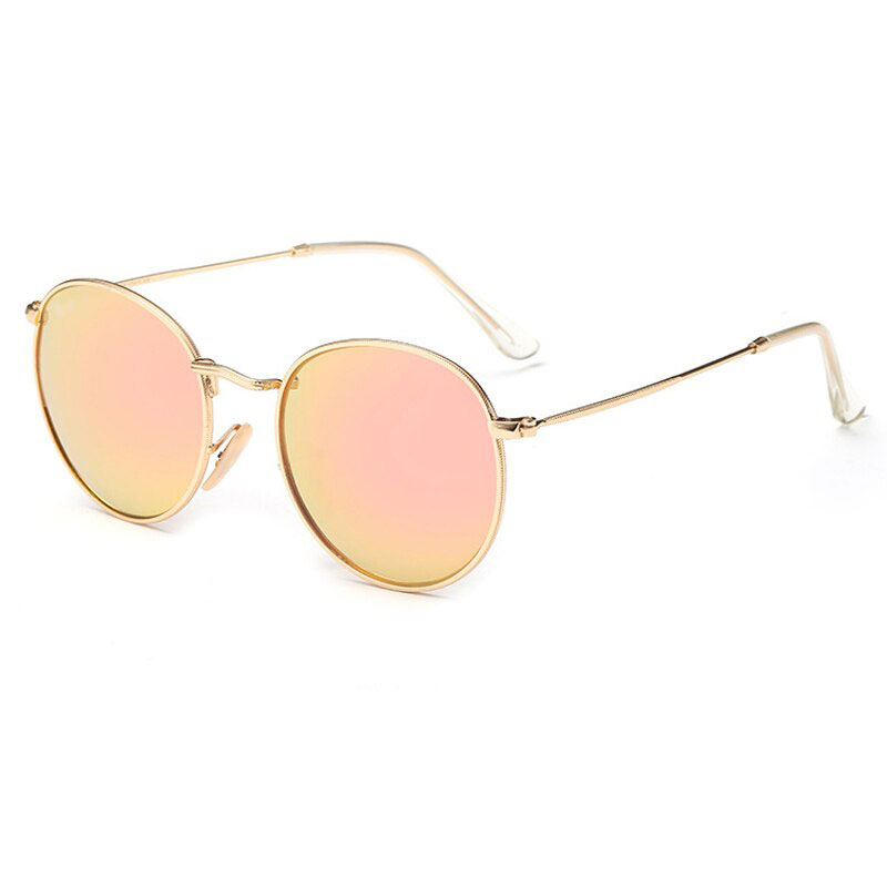 Vintage Round Sunglasses Women men female brand Metal Frames Mirror Lenses Sun Glasses For women retro Male retro de sol
