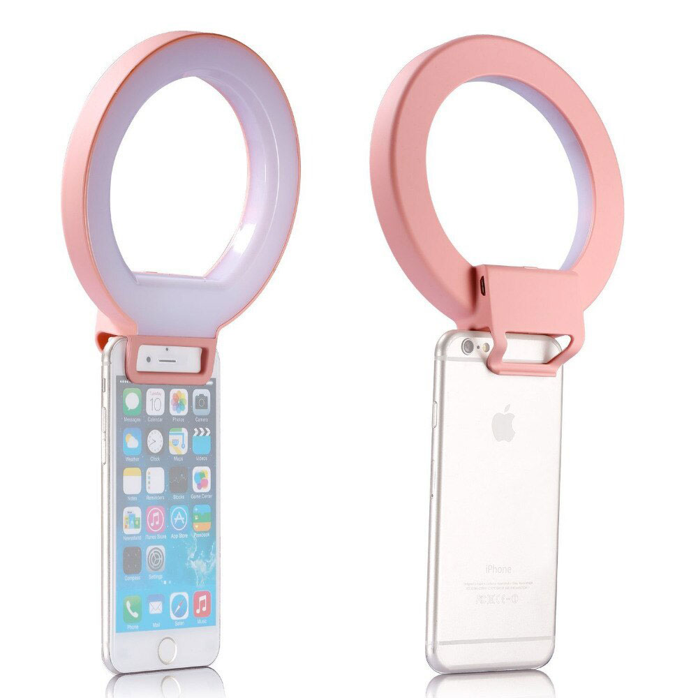 Neewer 5"/12.5cm Pink Dimmable Smartphone LED Ring Selfie Light Selfie Clip-on LED Light for XIAOMI/redmi 4x/Smartphone