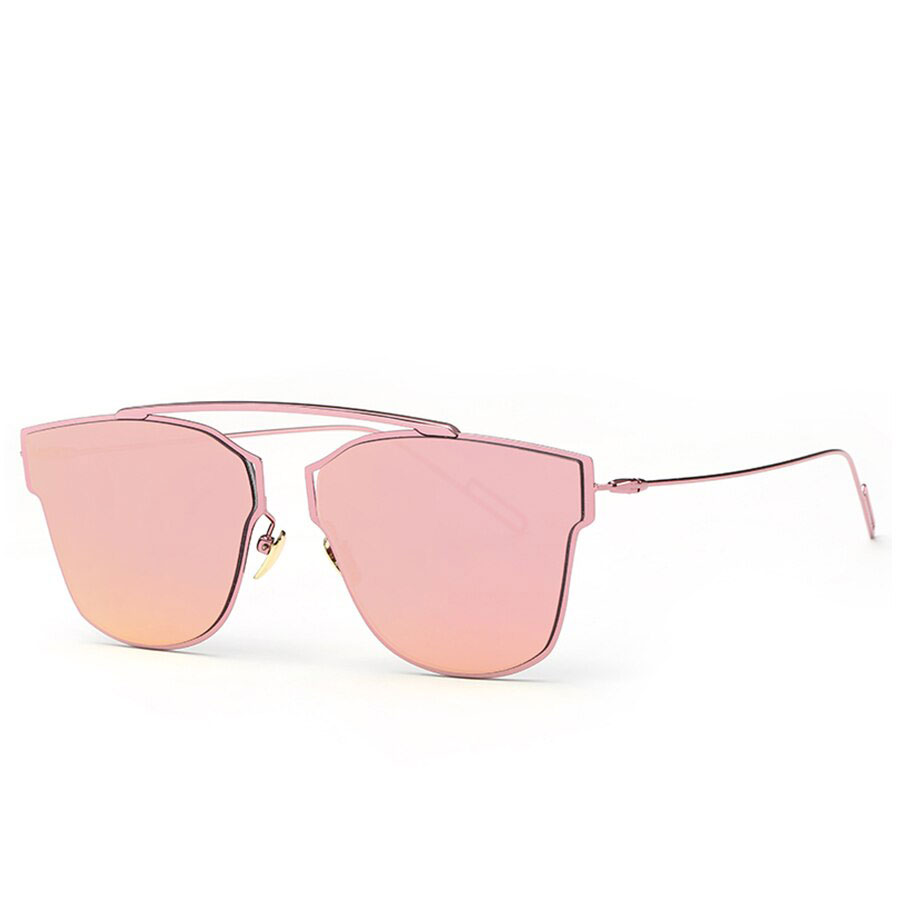 AEVOGUE Women's Sunglasses Metal Frame Reflective Coating Mirror Flat Panel Lens Brand Designer Sun Glasses Oculos De Sol AE0329