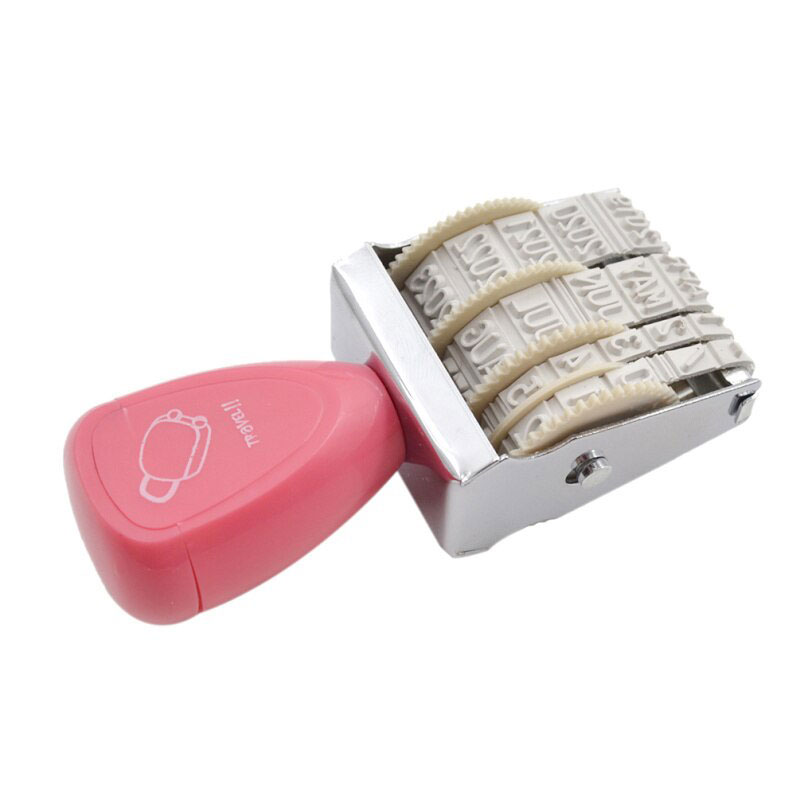 She Love Random Color Vintage Plastic Rolling Stamp Month Date DIY Wheel Stamps Diary Album Scrapbooking Stationery