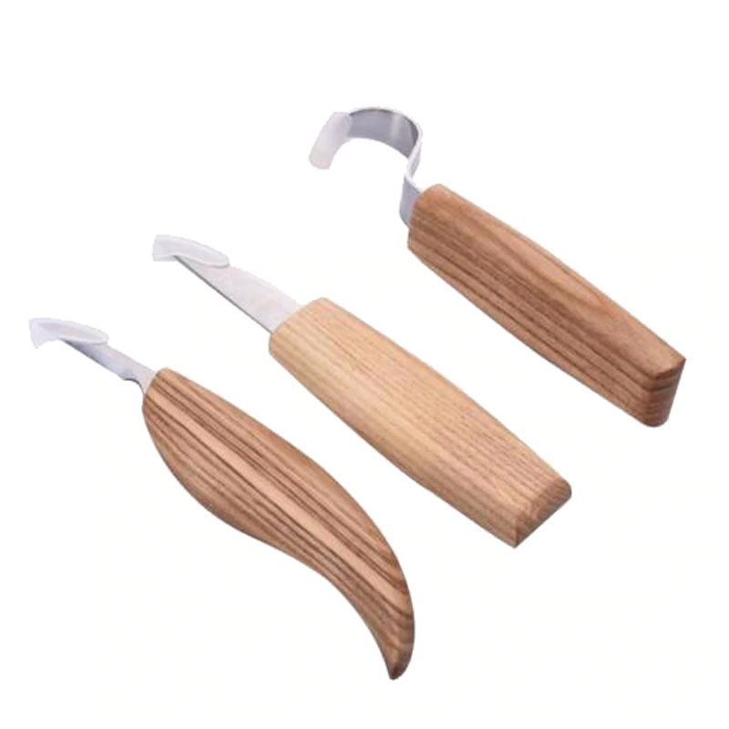 3pcs Stainless Steel Woodcarving Cutter High Strength Hooked Whittling Cutter Tool Sets Used for Cutting Wooden Spoons