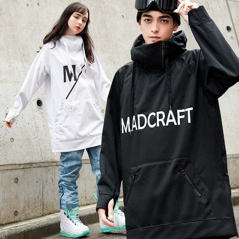 2018 New winter casual hoodies men Hoody for ski snowboarding long sleeve woman pullovers loose fit Hooded waterproof windproof