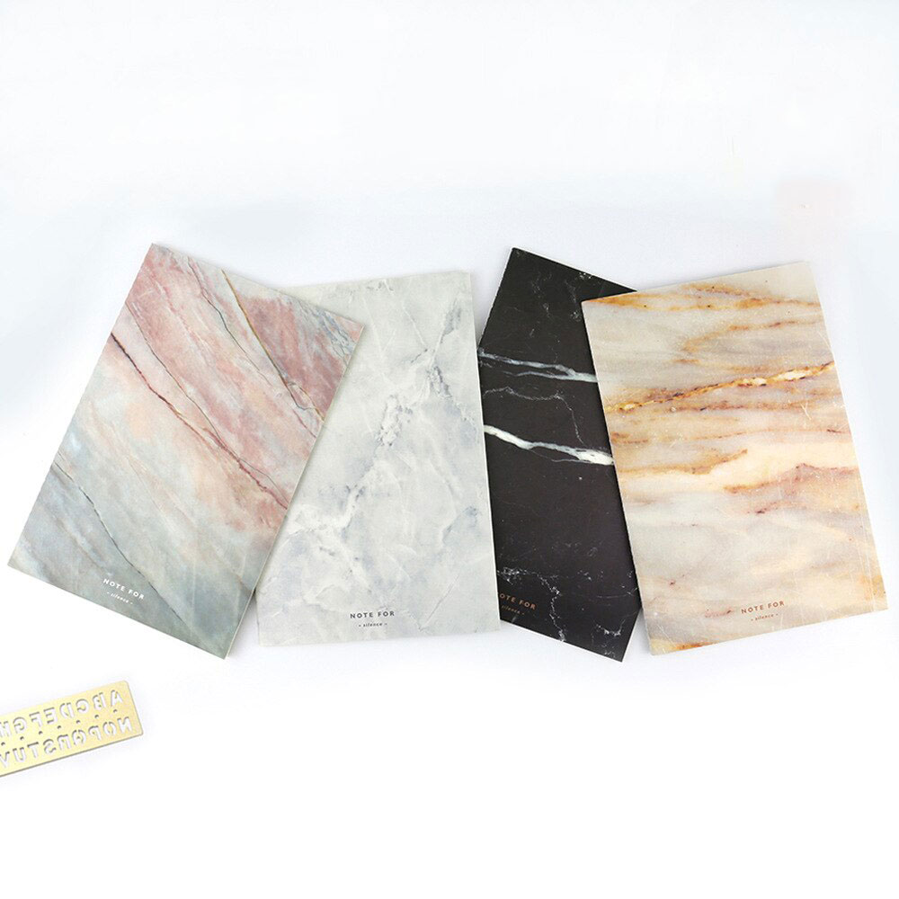 Japanese Cute Stationery NOTE FOR SILENCE Marble Designs Soft Cover A5 Notebook Lines Composition Diary Stiching Binding