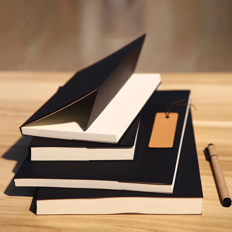 Vintage Black White Paper Sketchbook Graffiti Notepad Thick Notebook Scratch Note