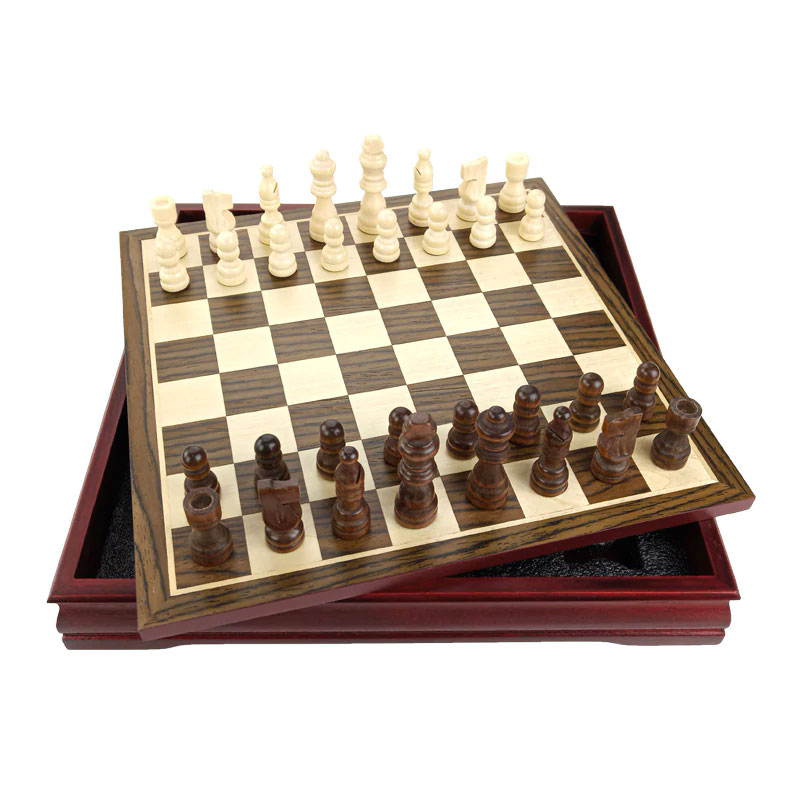 New Pattern Chess Pieces Wood Wood Coffee Table Professional Chess Board Family Games Chess Set Traditional Games Yernea
