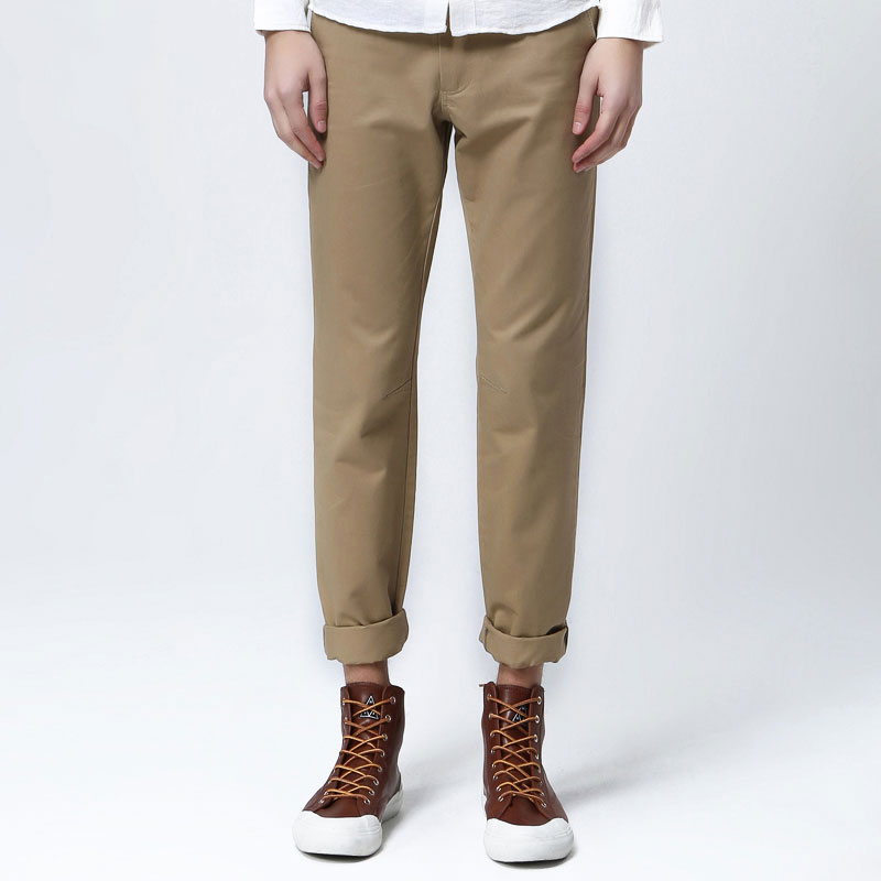 Markless Spring Slim Fit Cotton Full Length Pants Men's Colors 100% Cotton Trousers Casual All-match Plus Fashion Pants For Man