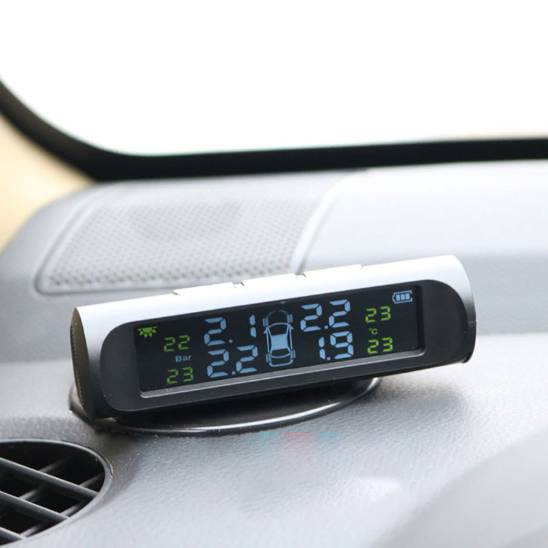Smart Car TPMS Tyre Pressure Monitoring System Solar Power charging Digital LCD Display Auto Security Alarm Systems
