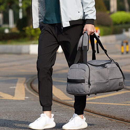 15 인치 체육관 가방 다기능 남자 스포츠 가방 여자 휘트니스 가방 노트북 배낭 핸드 여행 스토리지 가방 신발 포켓 요가