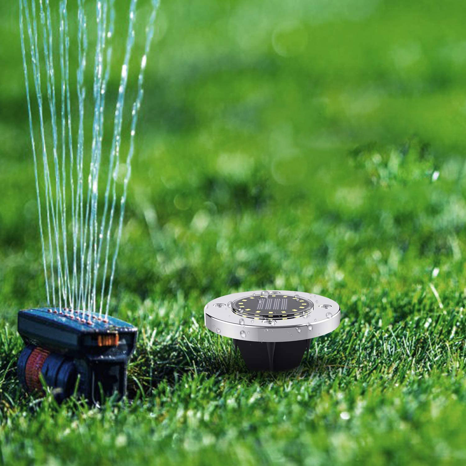 12Pack Solar Powered Ground Light Waterproof Garden Pathway Deck