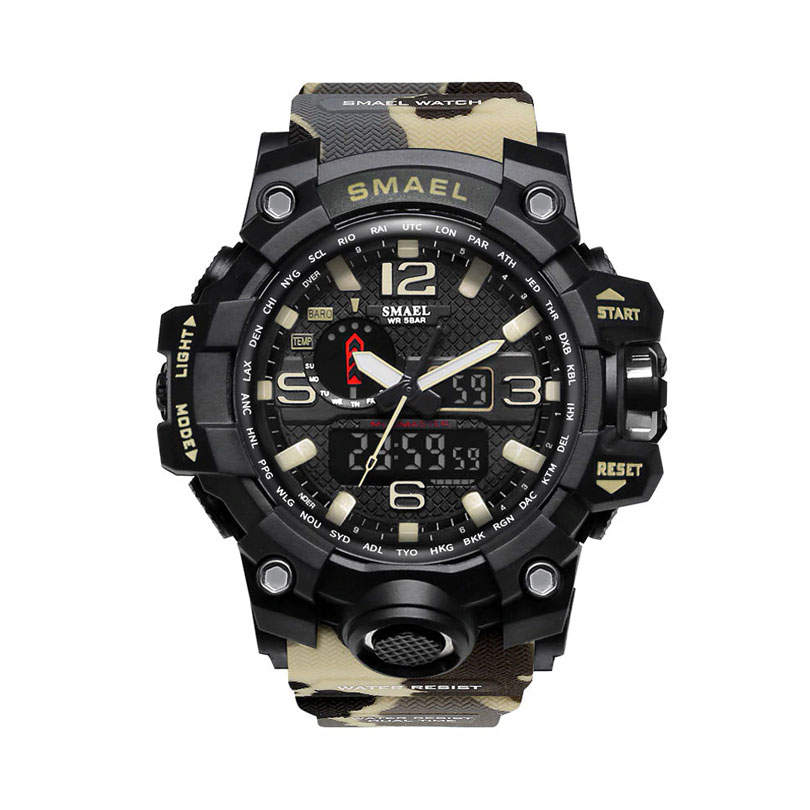 SMAEL Fashion Sport Watch Men Alarm Clock