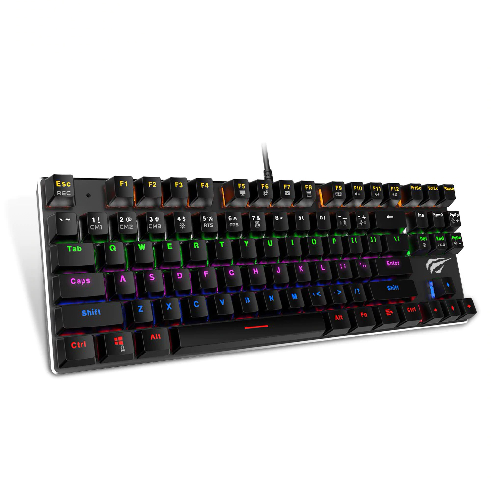 HAVIT Mechanical Keyboard 87 / 104 Keys Blue / Red Switch Wired USB Gaming Keyboard