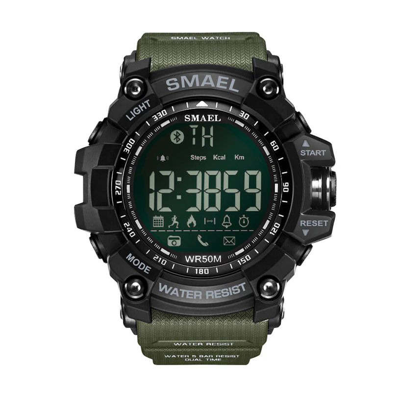 SMAEL Mens Chronograph Watches Sport Male Clock Stop Army Military Watch 