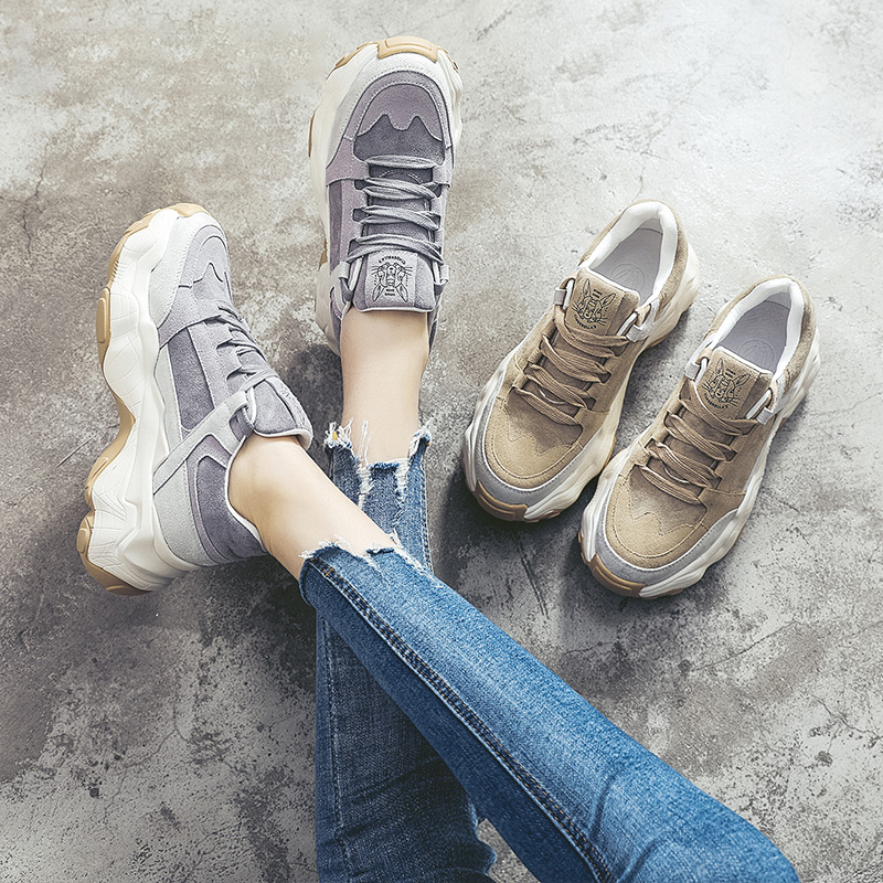 Smile Circle Women Sneakers Breathable Shoes 2019 spring new Flat Platform shoes girl Thick bottom Outdoor Ladies shoes